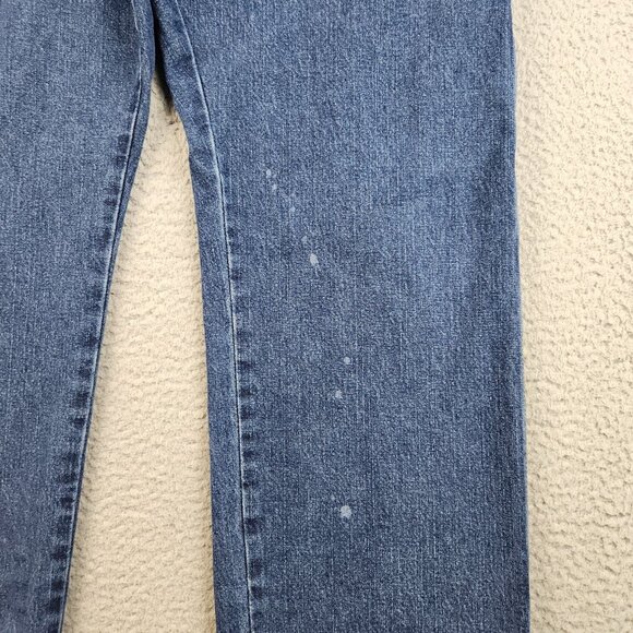 Wrangler Carpenter Jeans Men's 34x32 Dark Wash Workwear Denim Pants Blue Stretch - Picture 8 of 11